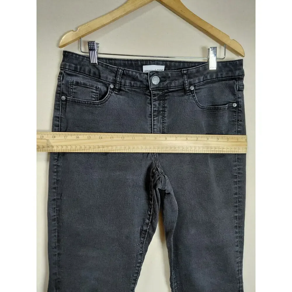 Loft Made And Loved Black Slim Stretch Jeans Women Size 12